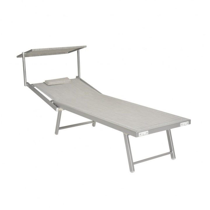 Lettino prendisole grigio Spiaggia Pro Xone