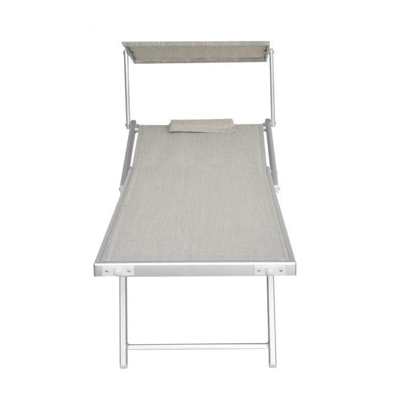 Lettino prendisole grigio Spiaggia Pro Xone