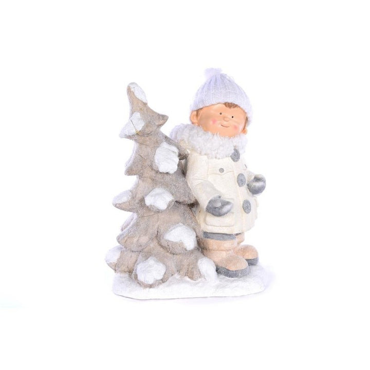 Livio con albero con luci h45cm
