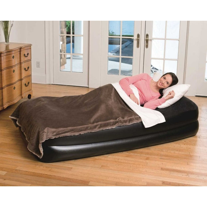 Materasso gonfiabile airbed premium nero 191x97x46 cm