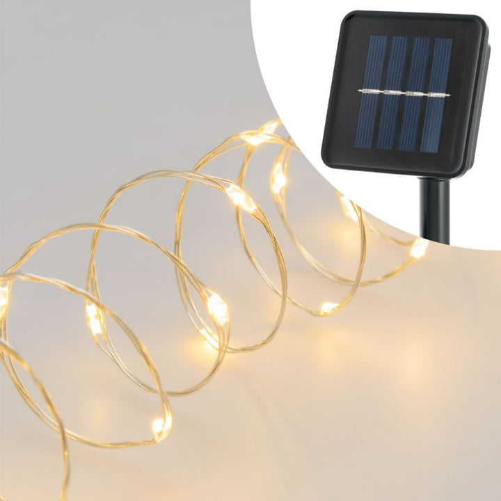 Catena Microled con pannello solare 20m