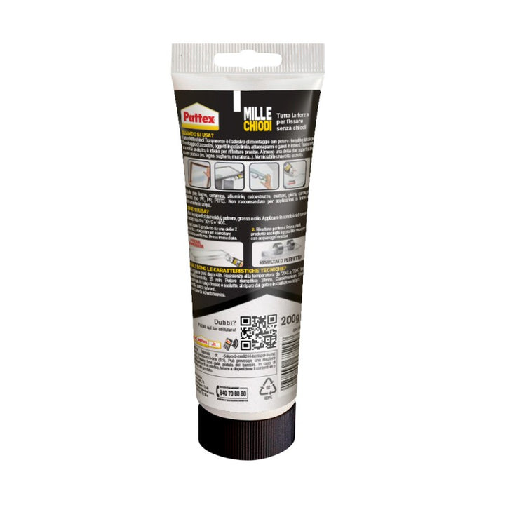 Millechiodi trasparente tubo 200 gr