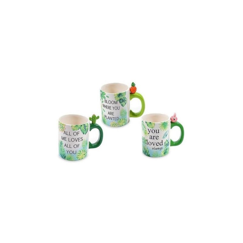 Mug jungle in ceramica e decalcomanie h12cm