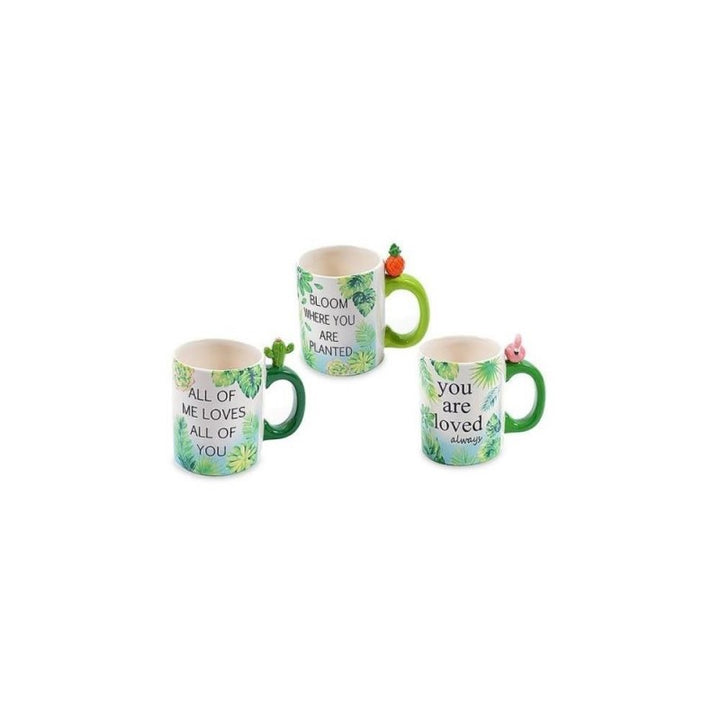 Mug jungle in ceramica e decalcomanie h12cm
