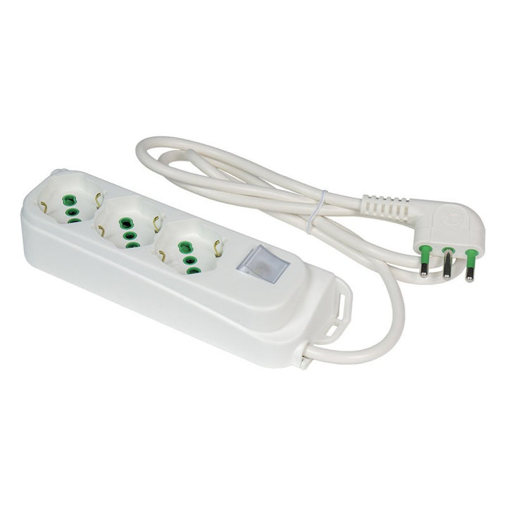 Multipresa elettrica 3 posti con interruttore