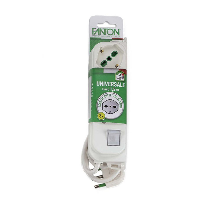 Multipresa elettrica 3 posti con interruttore
