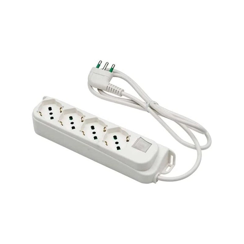 Multipresa elettrica 4 posti con interruttore