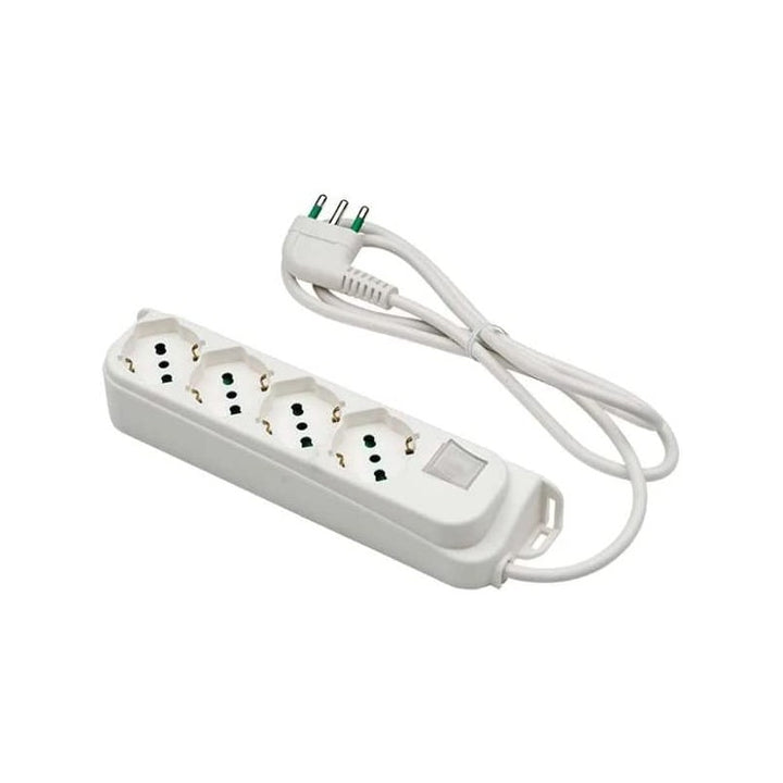 Multipresa elettrica 4 posti con interruttore
