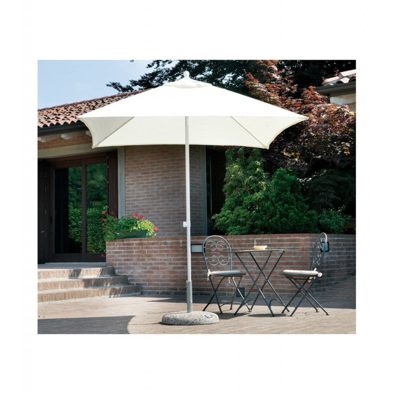 Ombrellone da giardino quadrato 2,2x2,2 m con fusto bianco Moia