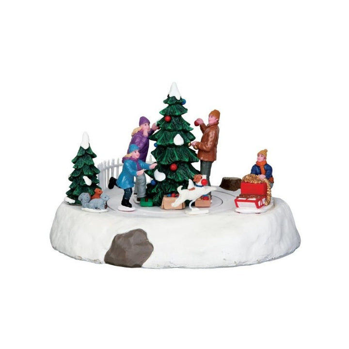Paesaggio Giocando Attorno All'albero di Natale - Lemax