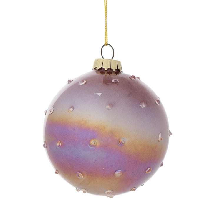 Palla di Natale Burgundy Iridiscente in Vetro