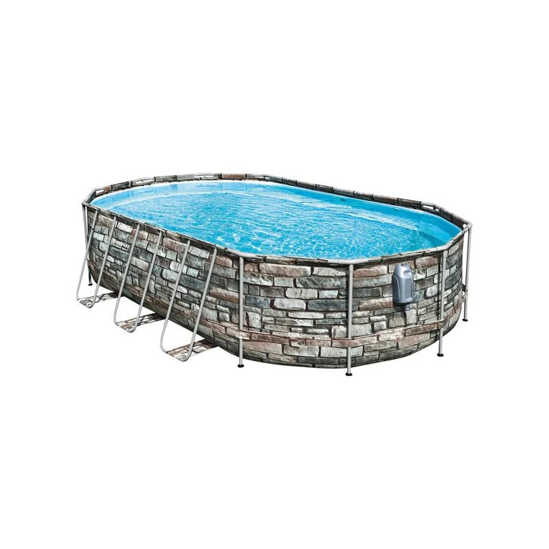 Piscina Power Steel Comfort Jet Ovale 610x366x122cm