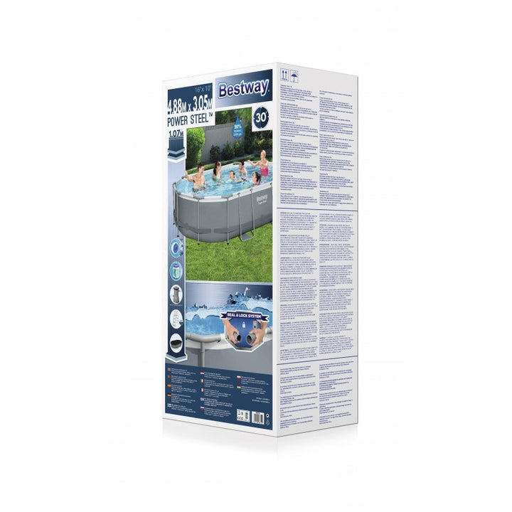 Piscina Bestway 56448 Power Steel Frame Ovale 488x305x107cm