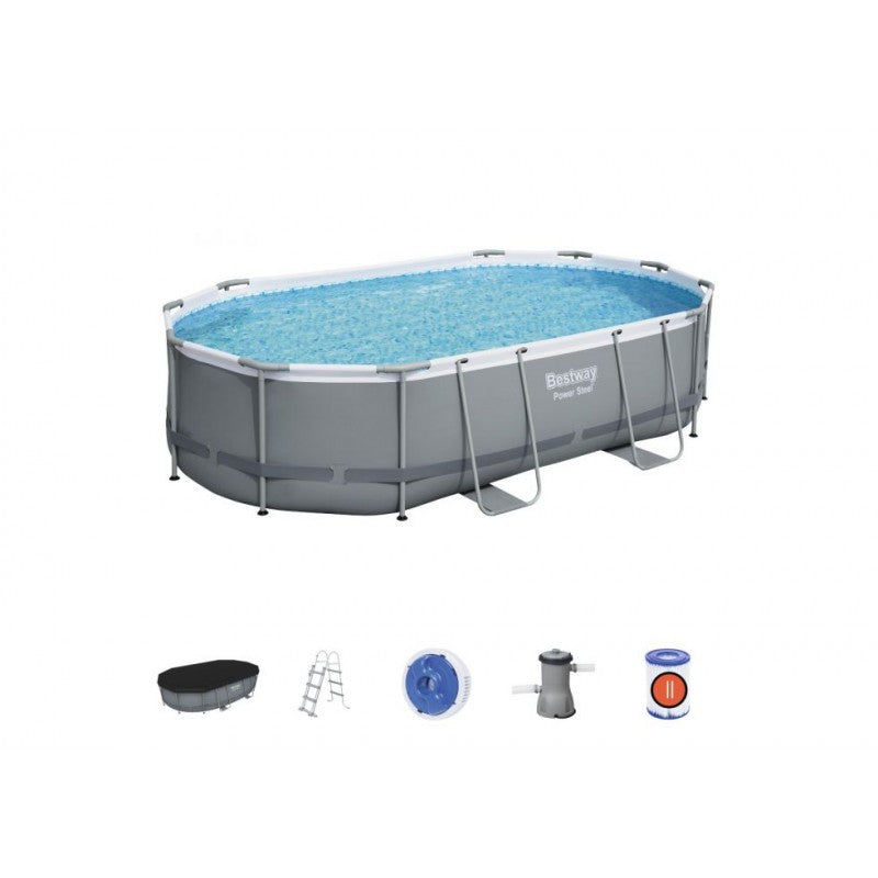 Piscina Bestway 56448 Power Steel Frame Ovale 488x305x107cm