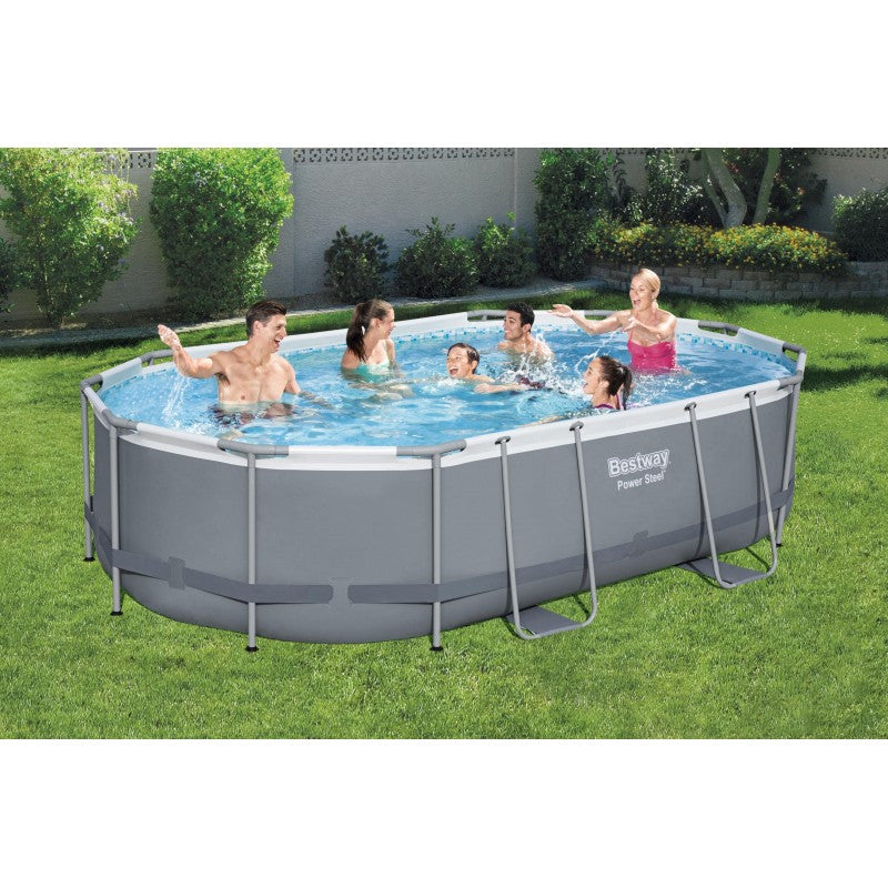 Piscina Bestway 56448 Power Steel Frame Ovale 488x305x107cm