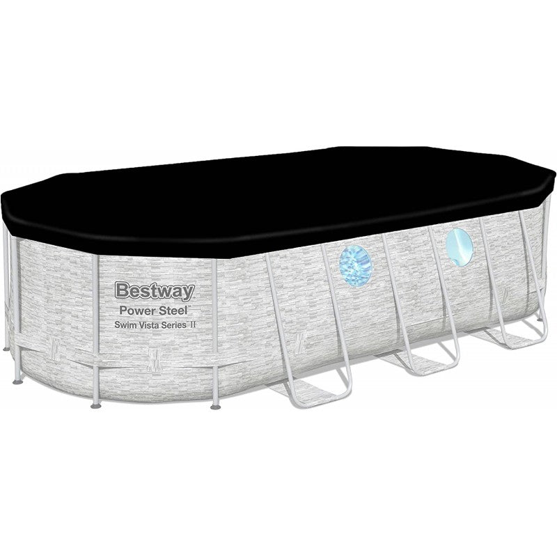 Piscina Power Steel Swim Ovale con Oblò 549x274x122cm