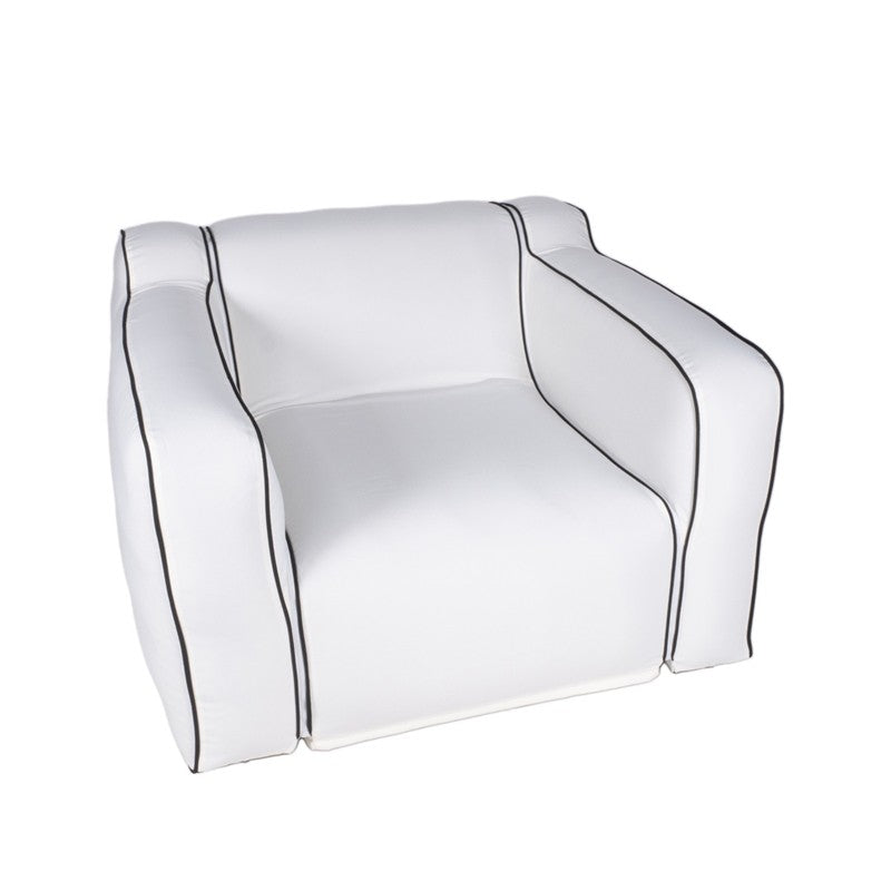 Poltrona gonfiabile da giardino bianca in Pvc