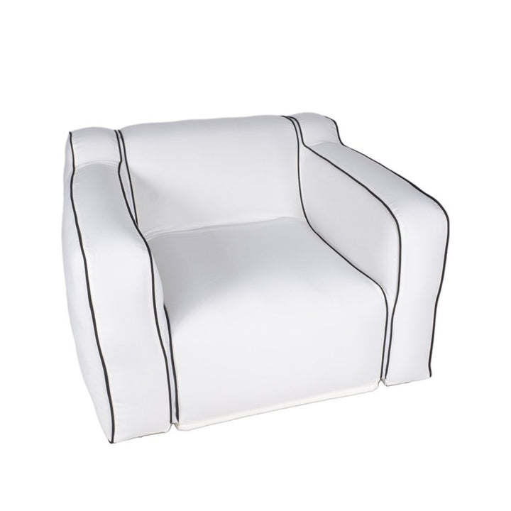 Poltrona gonfiabile da giardino bianca in Pvc