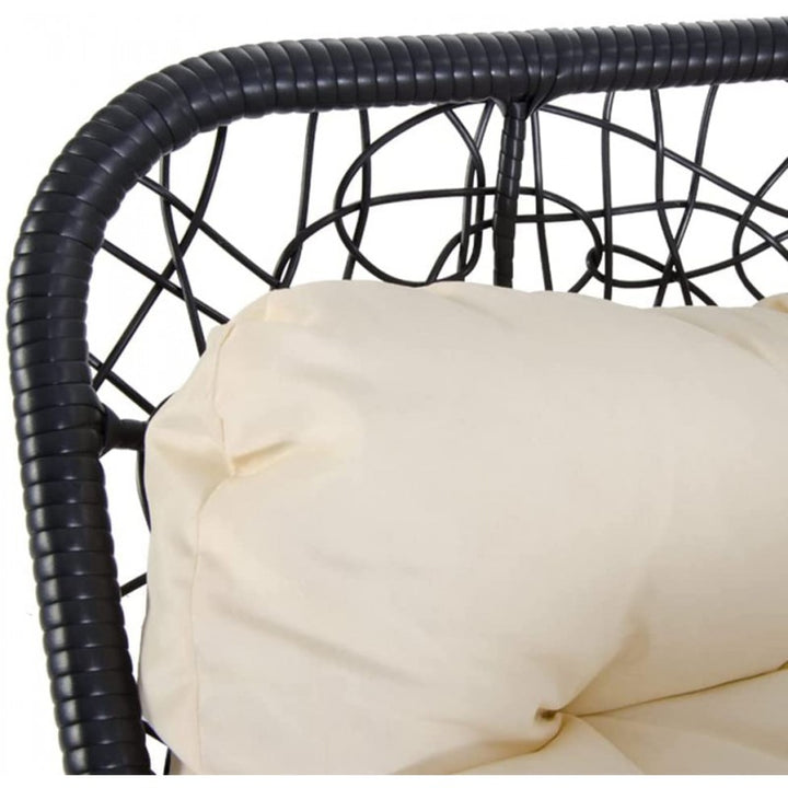 Poltrona pensile nera con cuscino Verdelook