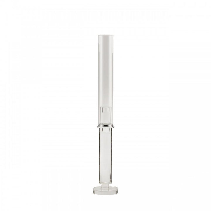 Portacandela Crystal Stelo con Cilindro H62 Cm