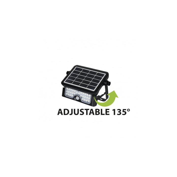 Proiettore Solare 500lm 5w 4000k Nero