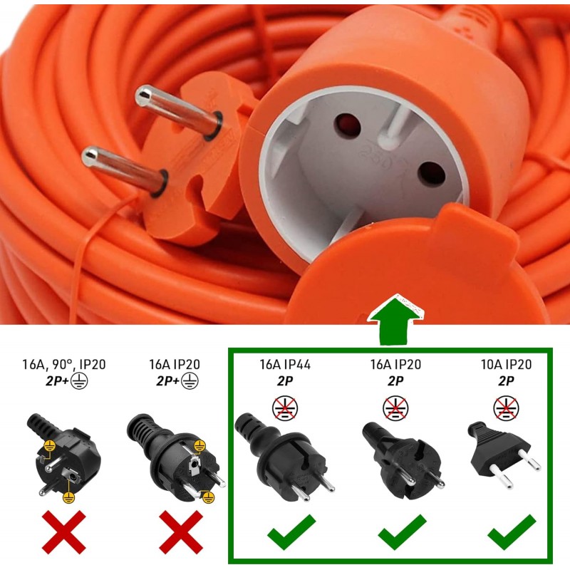 Prolunga Garden Arancione 2x1,5 - 20mt