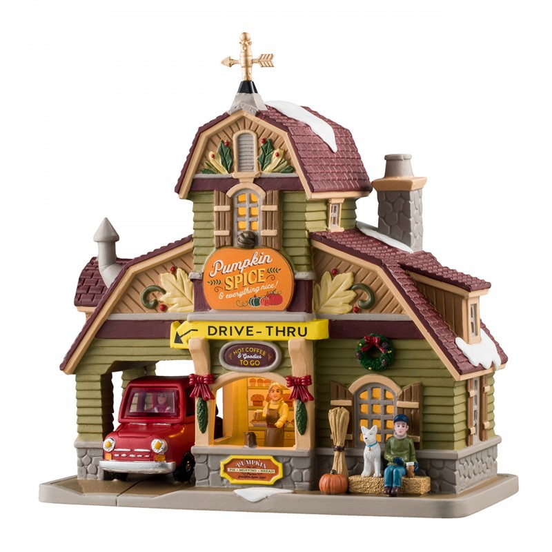Pumpkin Spice & Everything Nice Coffee Shop | Lemax