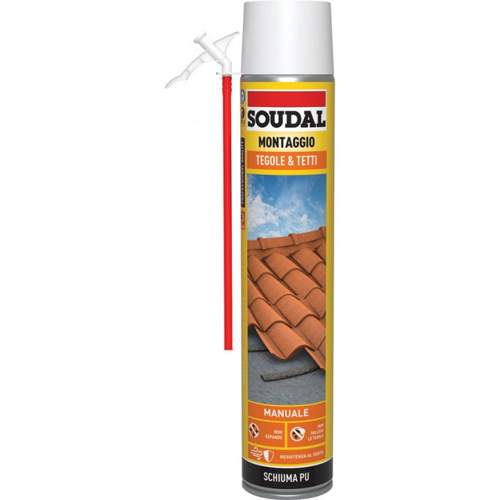 Schiuma adesiva per tegole e tetti manuale 750ml