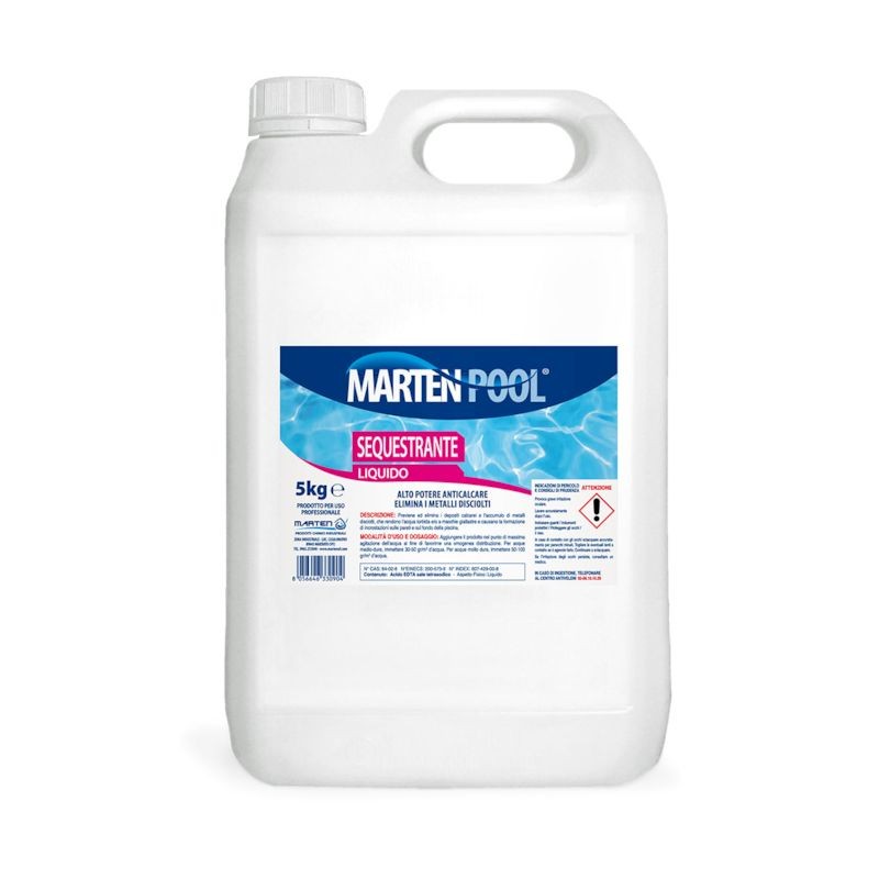 Sequestrante liquido per piscina 5 kg Marten