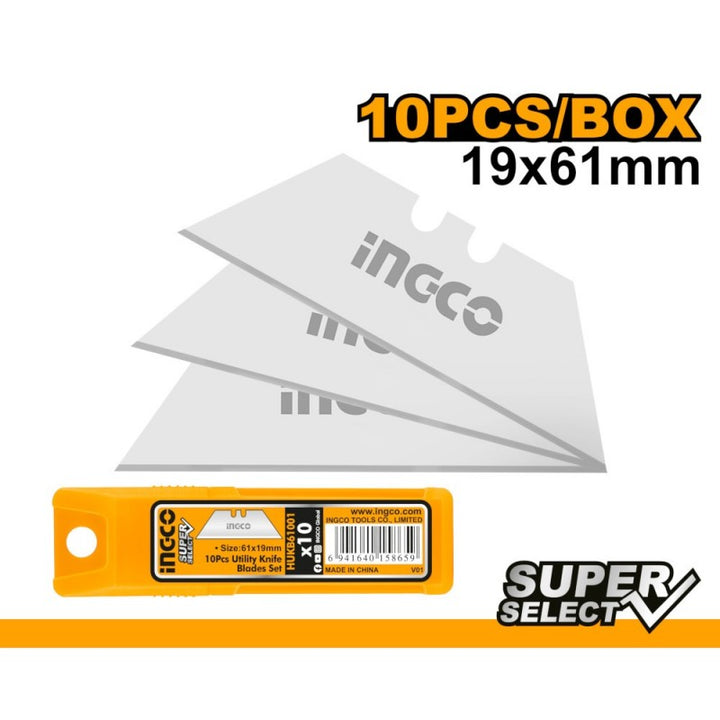 Set 10 Lame Trapezio 19x61mm