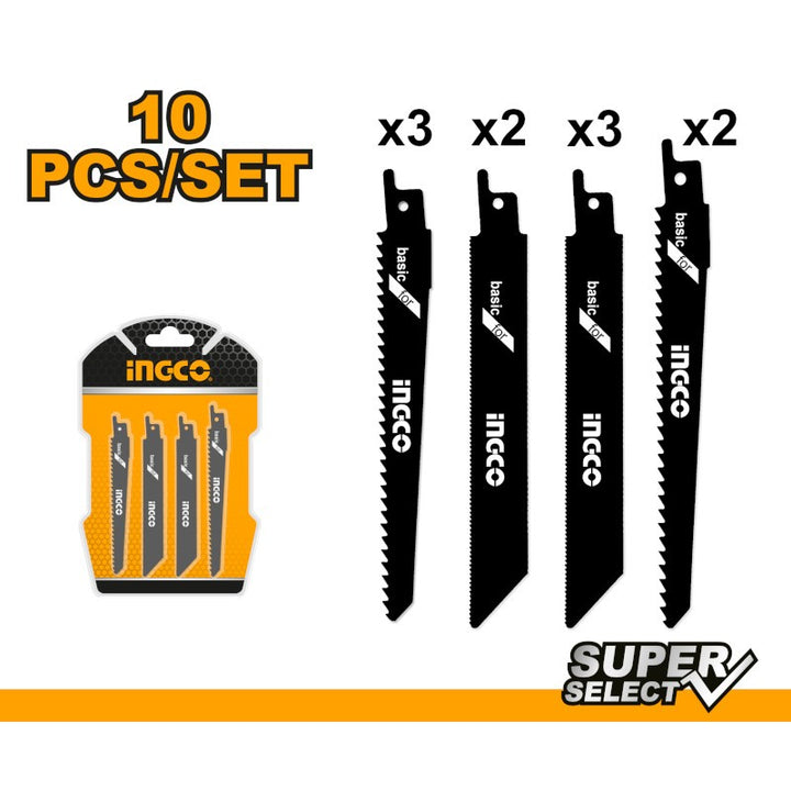 Set 10 Lame Legno e Metallo Per Seghetto Gattuccio