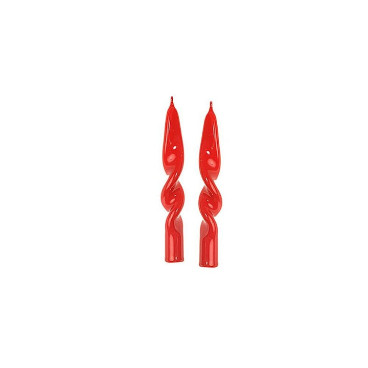 Set 2 candele fiamma lucid h cm 14 x d 2 colore rosso