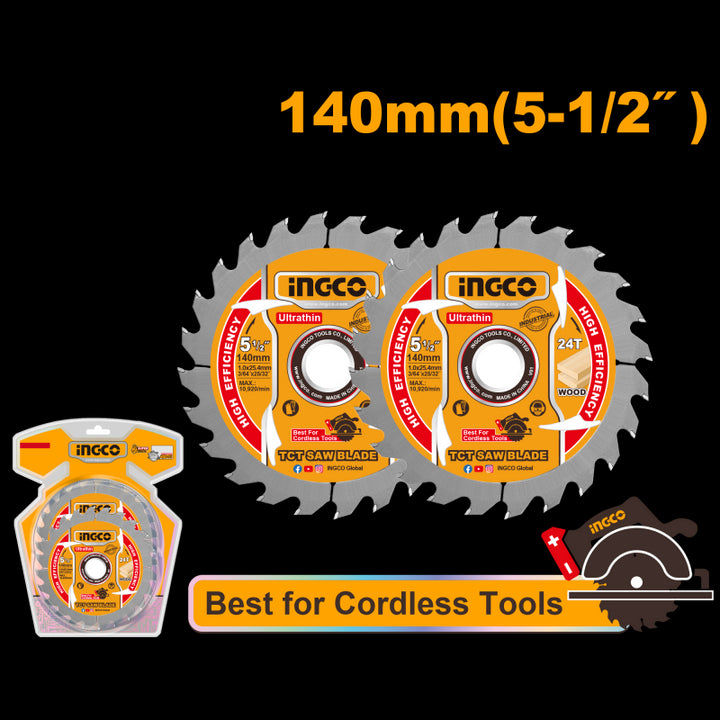 Set 2 Lame Tct Ultrasottili 140mm