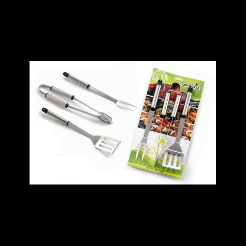 Set 3 pezzi acciaio inox