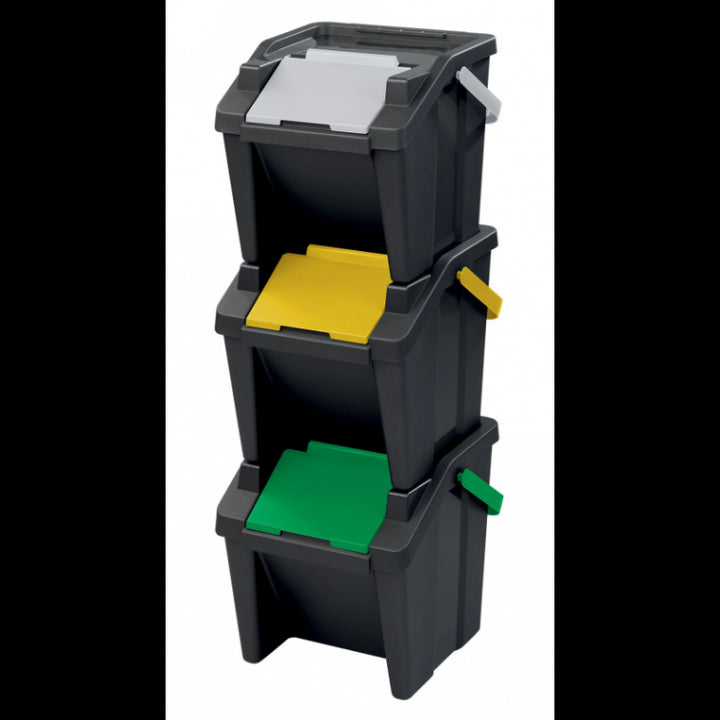 Set 3 Pattumiere Moda Tower 30l