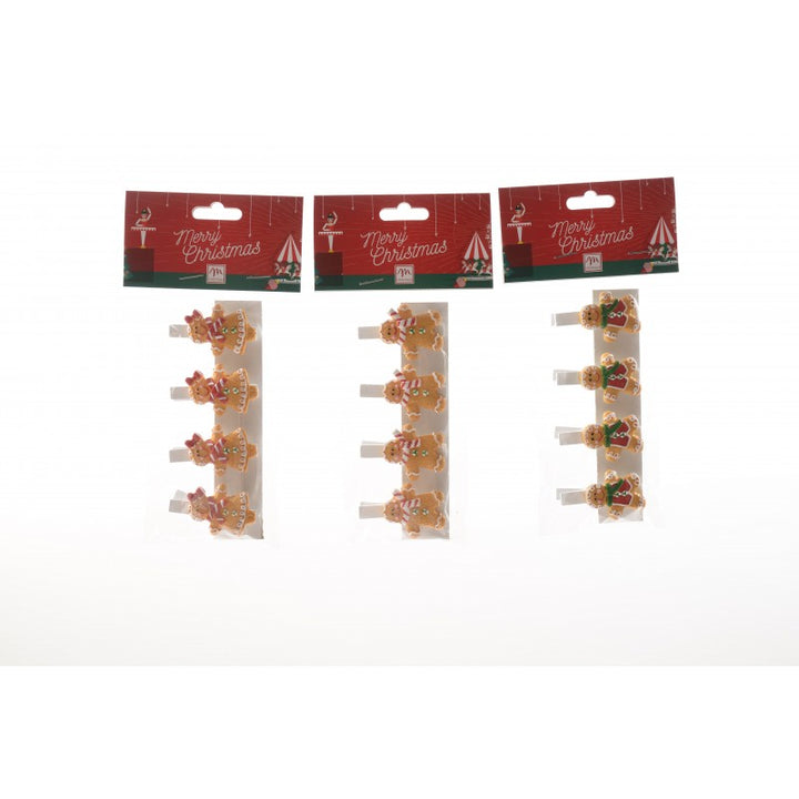 Set 4 Mollette Biscuits In Legno E Resina