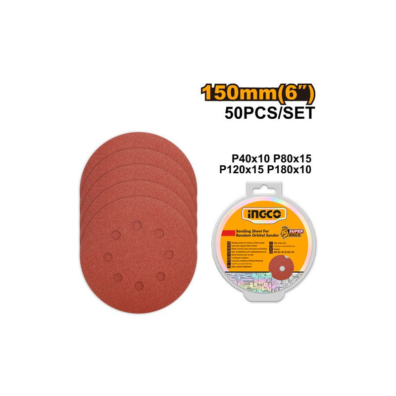 Set 50pz Carta Abrasiva P40-p180 D.150mm