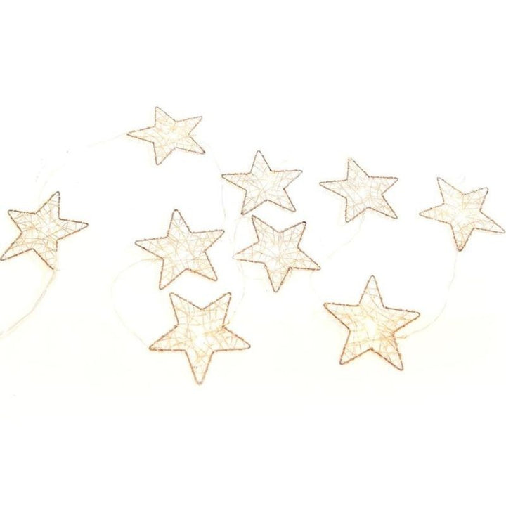 Set 9 stelle in metallo con LED Mercury