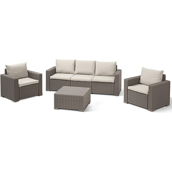 Set salotto da giardino California Keter color Cappuccino