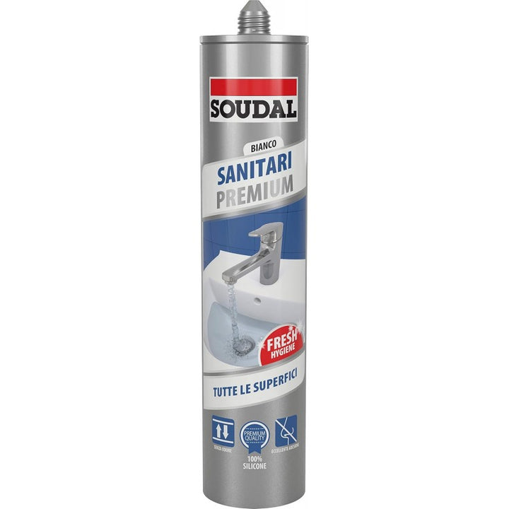 Silicone Sanitari Premium Trasparente 300ml | Soudal