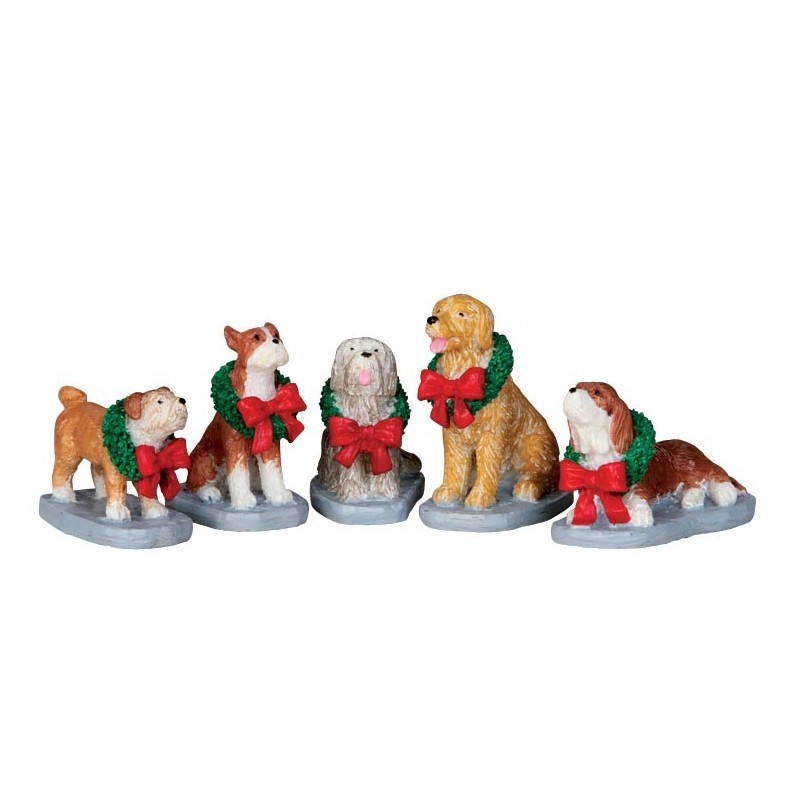 Cani Con Abbigliamento Natalizio - Lemax