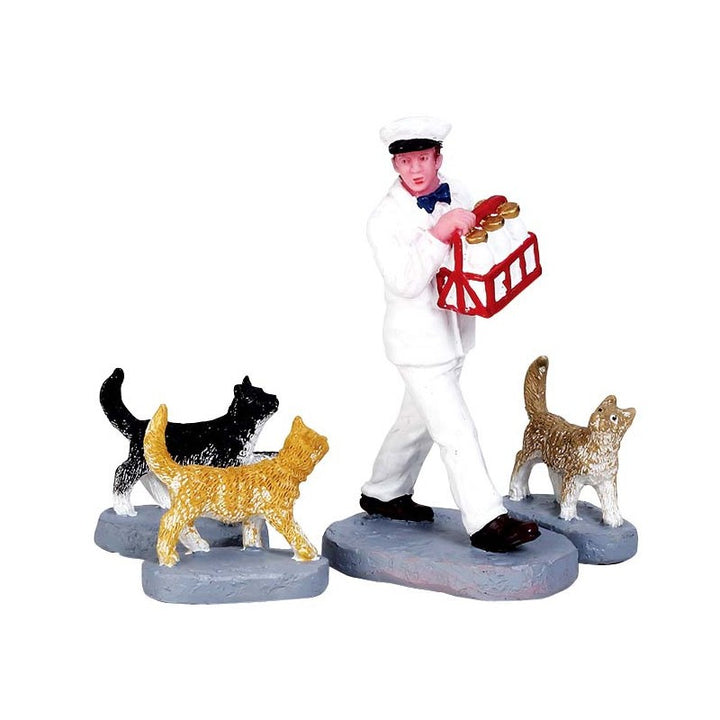 Soggetto Lattaio Con Gatti Set 4 - Lemax