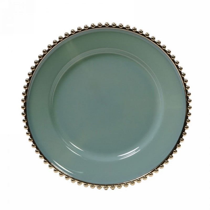 Sottopiatto Azzurro Bordo Oro d.33cm