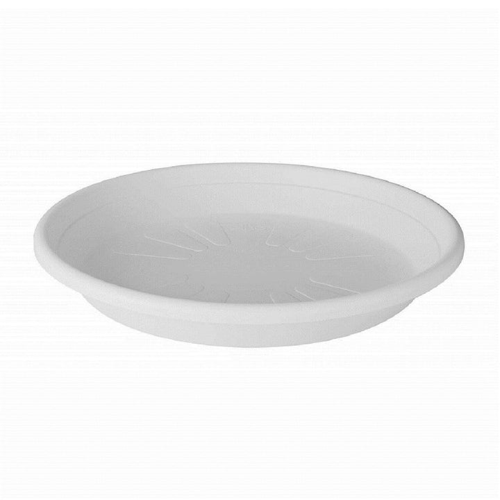 Sottovaso rotondo in plastica bianco