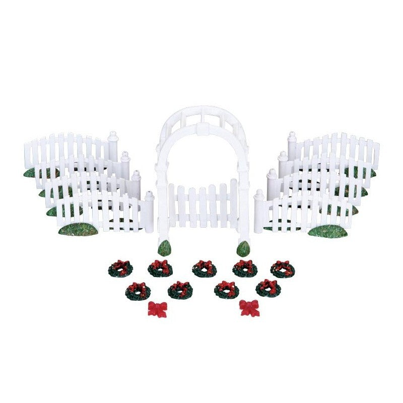 Staccionata Bianca Con Arco Set di 20 - Lemax