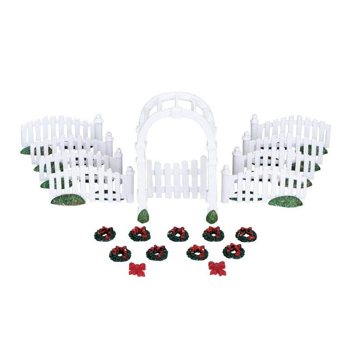 Staccionata Bianca Con Arco Set di 20 - Lemax