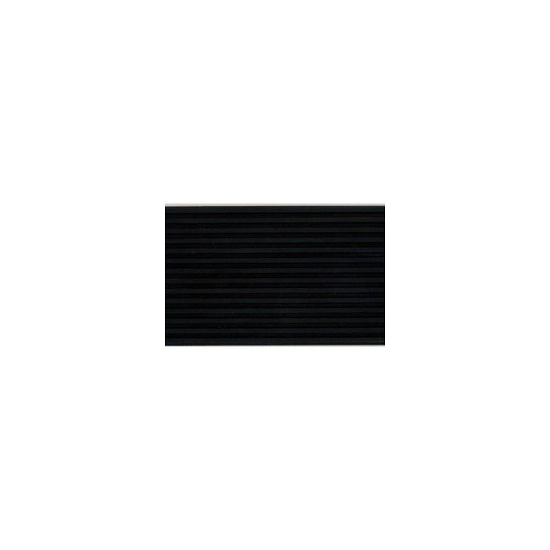 Tappeto millerighe nero h.125cm sp.3 mm