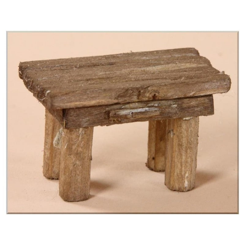 Tavolo in legno cm. 6x3,5x3,5 per presepe