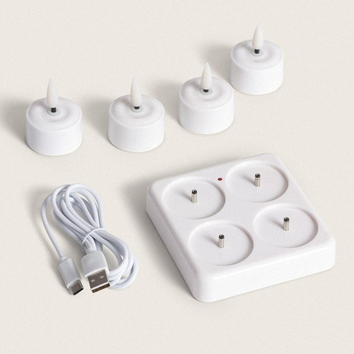 Candele Tealight ricaricabili 4pz