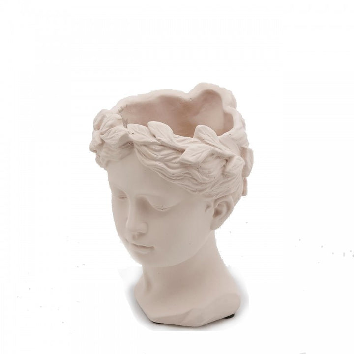 Vaso Testa Donna in Cemento H22 Cm